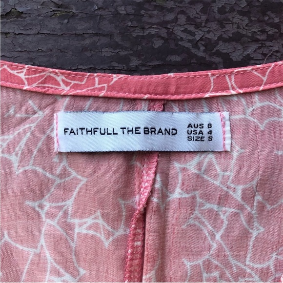 Faithful the Brand Midi Dress Maurie Floral Pink szS - Picture 11 of 12